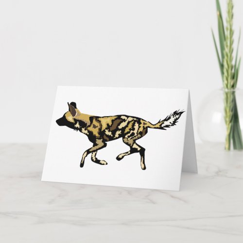 African Wild Dog Birthday Card