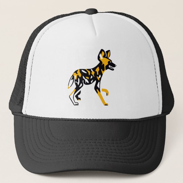 African wild dog - Cape hunting dog -Endangered - Trucker Hat (Front)