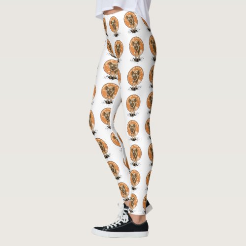 African Wild Dog Cape hunting dog Leggings