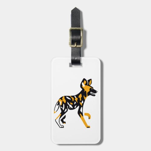 African wild dog _ Cape hunting dog _ Luggage tag