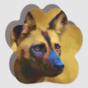 African Wild Dog Car Magnet