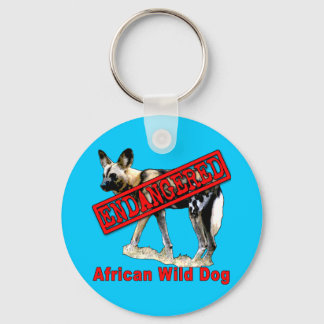 African Wild Dog Endangered Animal Products Keychain