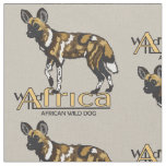 African wild dog fabric