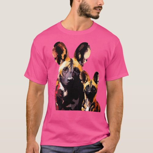 African Wild Dog Fathers Day T_Shirt