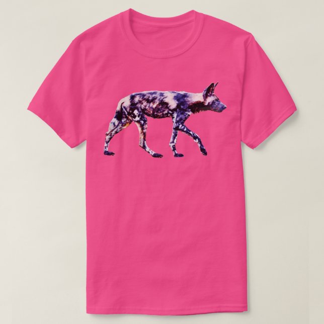 African Wild Dog Impressionist Artwork for Wild Do T-Shirt (Design Front)