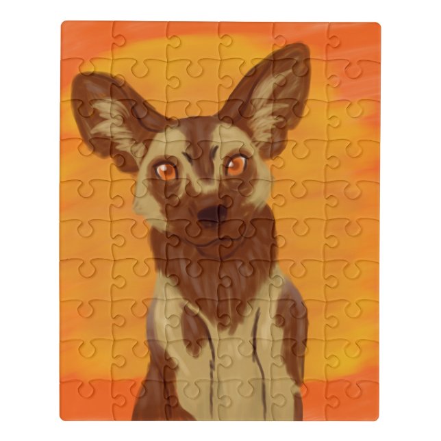 African Wild Dog Jigsaw Puzzle (Puzzle Vertical)