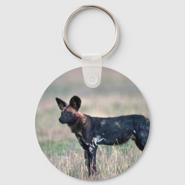African Wild Dog Keychain (Front)