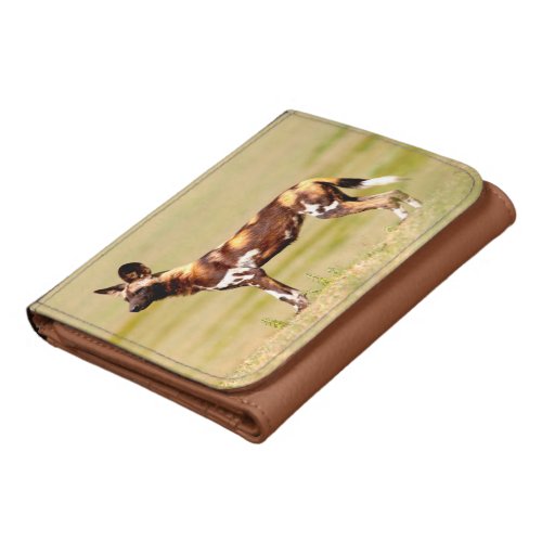 African Wild Dog Lycaon Pictus Standing Wallet