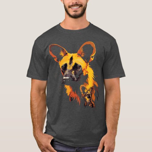 African Wild Dog Mothers Day T_Shirt
