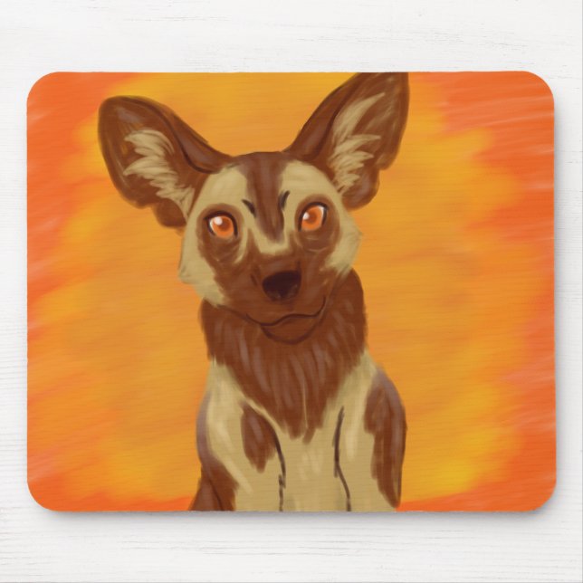 African Wild Dog Mouse Pad (Front)