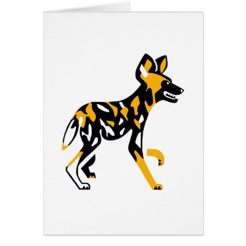 African wild dog _Painted DOG _ Card