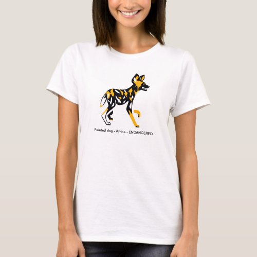 African wild dog_ _Painted dog _Endangered animal T_Shirt