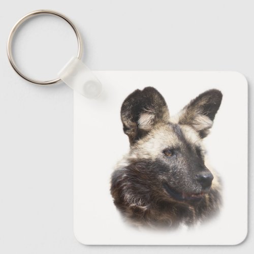 African Wild Dog Personalized Key Ring