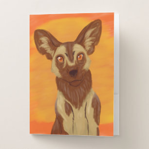 African Wild Dog Pocket Folder