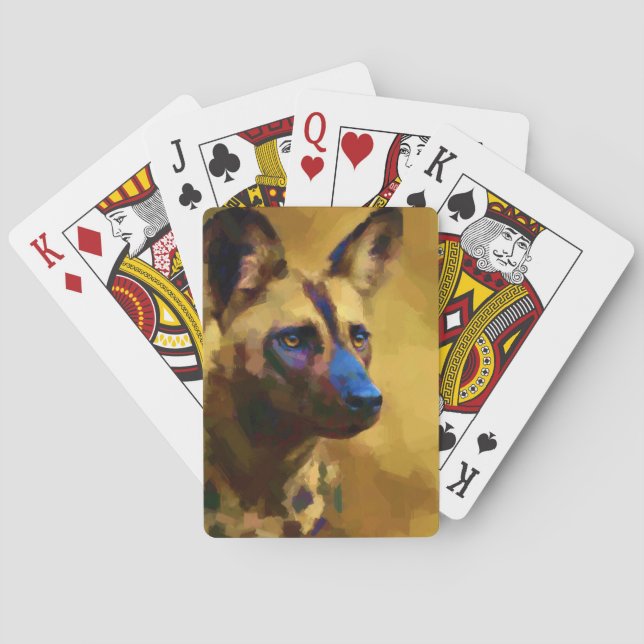African Wild Dog Poker Cards (Back)