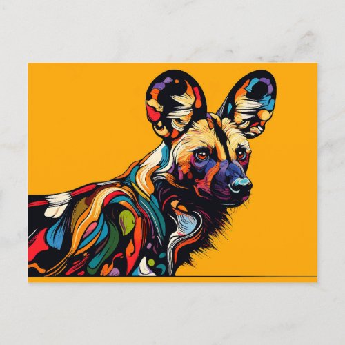 African Wild Dog Postcard