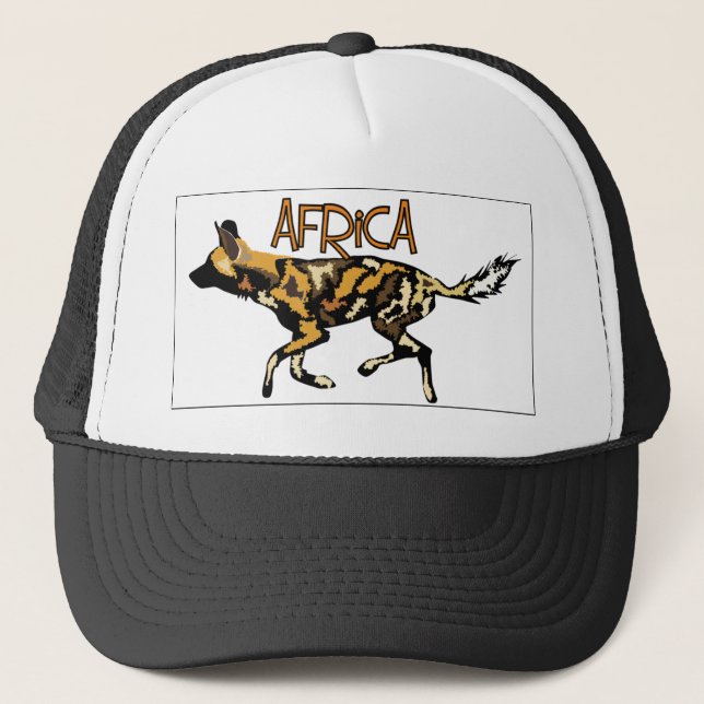 African Wild Dog Safari Cap (Front)