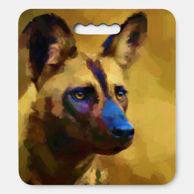African Wild Dog Seat Cushion (Front Vertical)