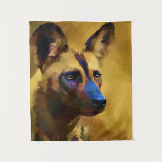 African Wild Dog Tapestry (Front)
