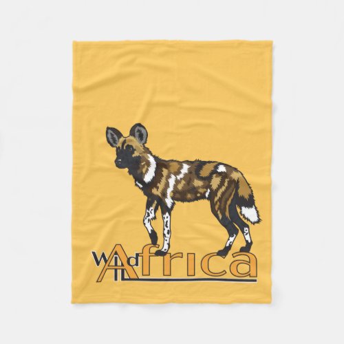 African wild dog Wild Africa Fleece Blanket