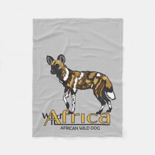 African wild dog Wild Africa Fleece Blanket