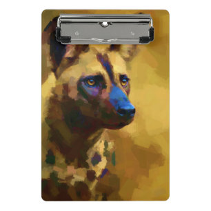 African Wild Dog Wildlife Mini Clipboard