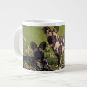 African Wild Dogs in Tanzania Giant Coffee Mug