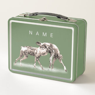 African Wild Dogs Personalised Lunchbox
