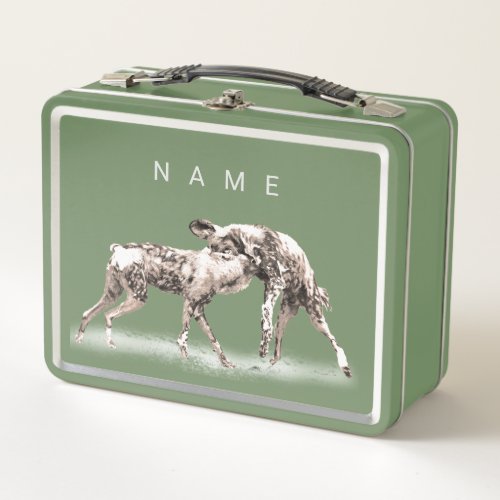 African Wild Dogs Personalised Lunchbox