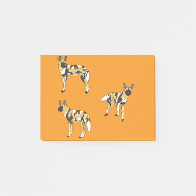 African Wild Dogs Post-it Notes (Front)