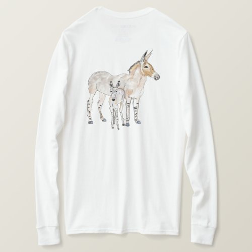 African Wild Donkey  And Her Colt T_Shirt