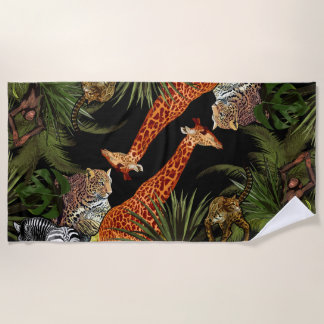 African wildlife Beach Towel