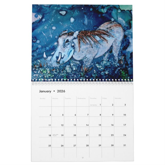 African Wildlife Calendar (Jan 2026)