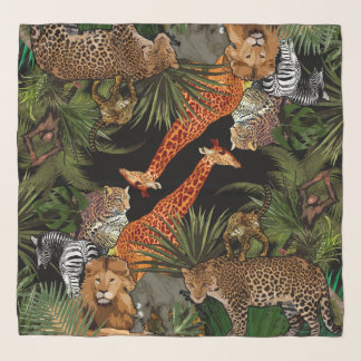 African wildlife Chiffon Scarf