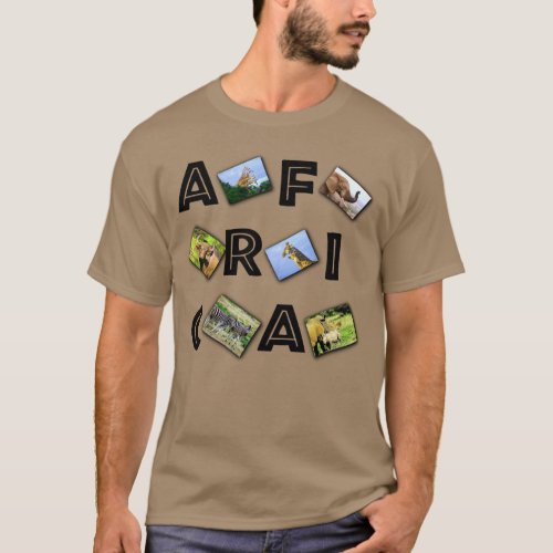 African Wildlife Collage T-Shirt