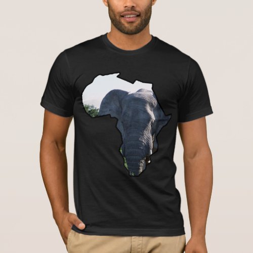 African Wildlife Continent Bull Elephant T_Shirt