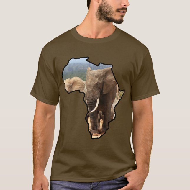 African Wildlife Continent Elephant bull T-Shirt (Front)