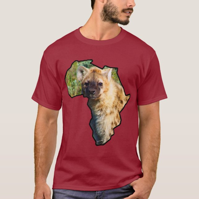 African Wildlife Continent Spotted Hyena T-Shirt (Front)