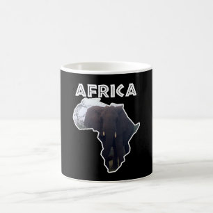 African Wildlife Continent White Elephant Mist Coffee Mug