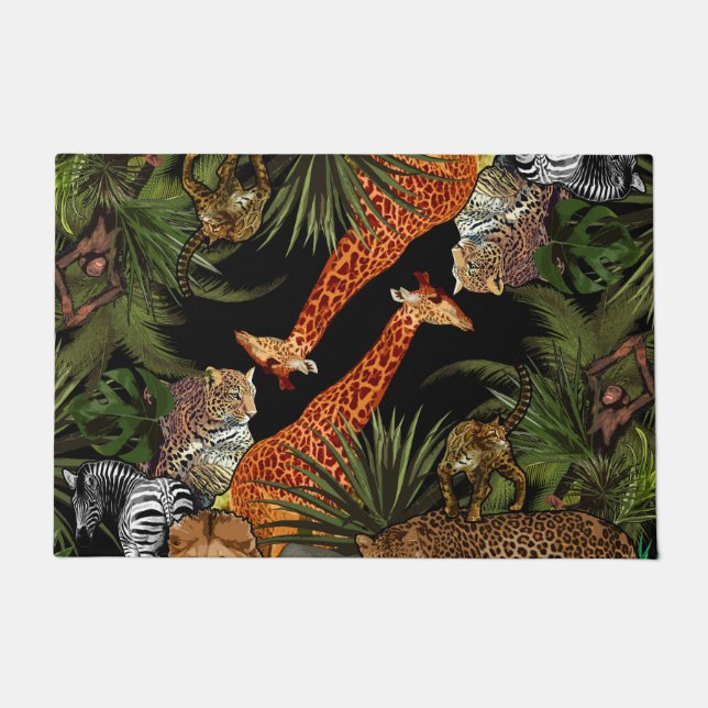 African wildlife Door Mat (Front)