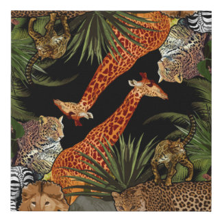 African wildlife Faux Wrapped Canvas Print