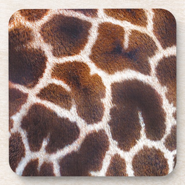 African Wildlife Giraffe Fur Photo Design Drink Coaster (Front)
