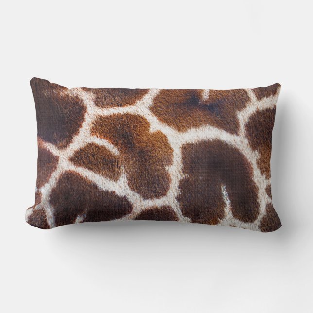 African Wildlife Giraffe Fur Photo Design Lumbar Pillow (Front)