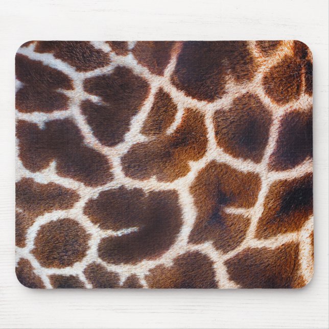 African Wildlife Giraffe Fur Photo Design Mouse Pad (Front)