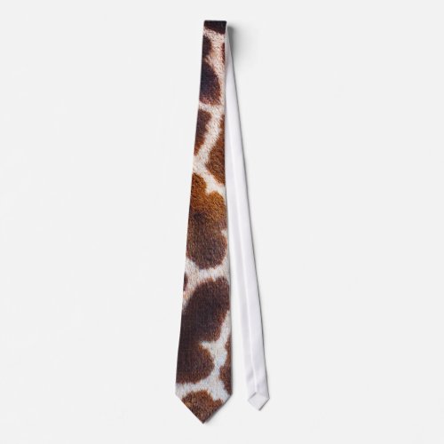 African Wildlife Giraffe Fur Photo Design Tie