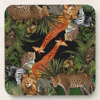 African wildlife Hard plastic coaster