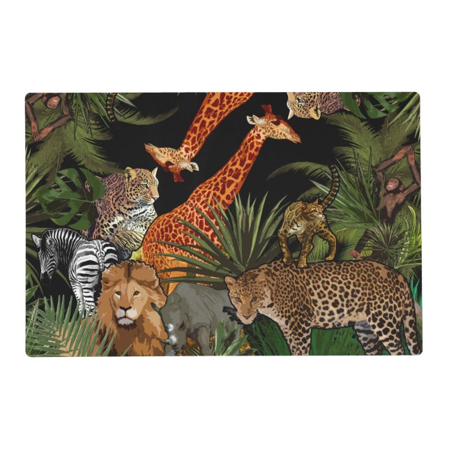 African wildlife Laminated Placemat (Front)