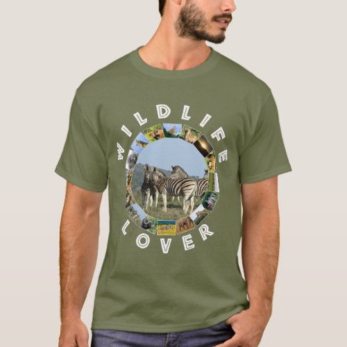 African Wildlife Lover Blue Sky Zebra T_Shirt