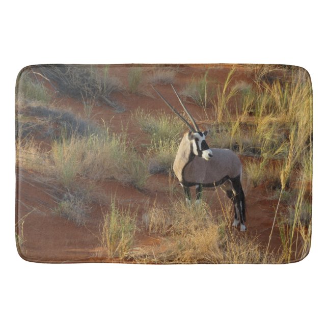 African Wildlife Oryx Antelope Sand Dune Savannah Bath Mat (Front)