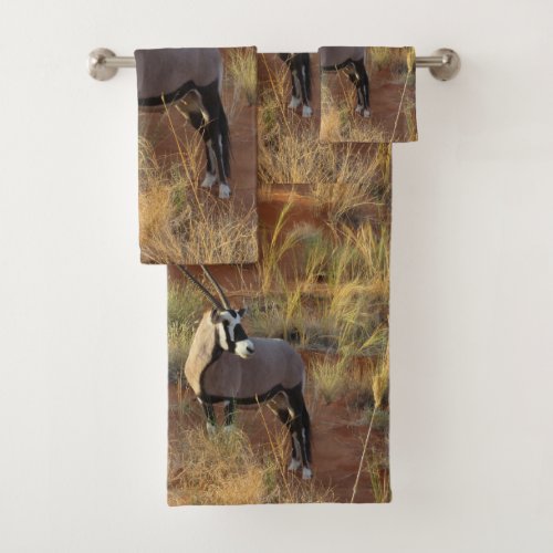 African Wildlife Oryx Antelope Sand Dune Savannah Bath Towel Set